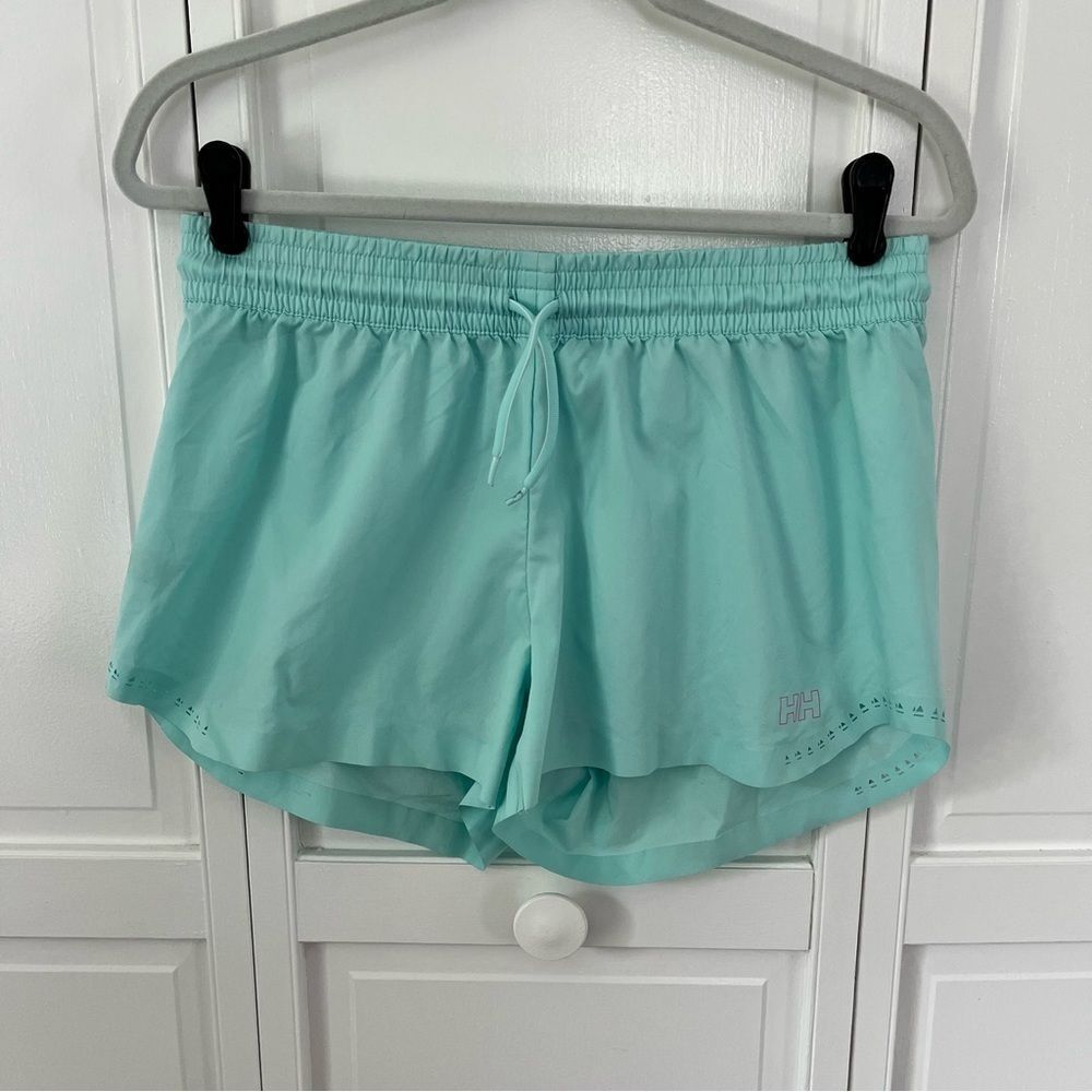 Helly Hansen Women’s Lightweight Running Shorts Size Large Aqua Blue Athletic